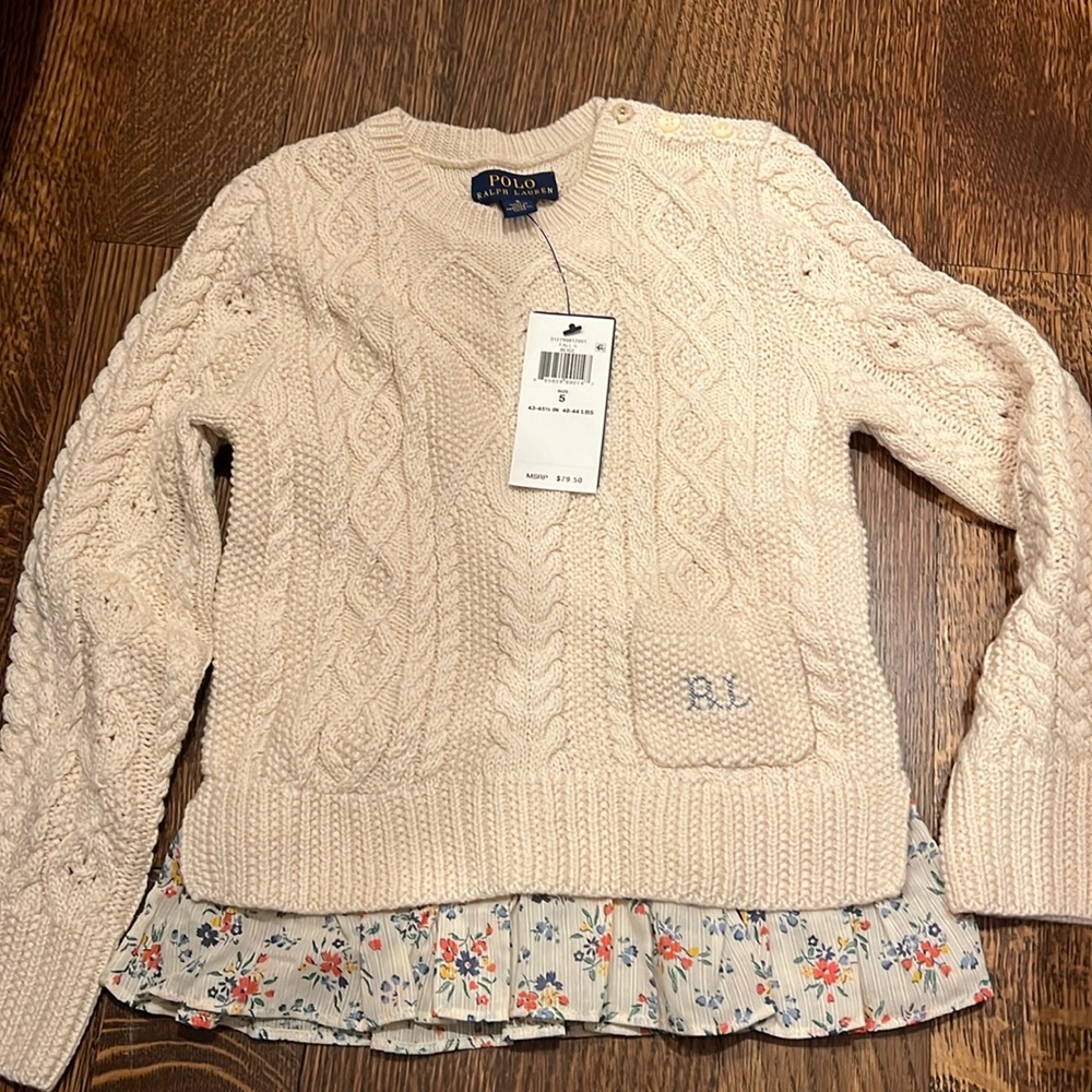 NWT Polo Girls Sweater
